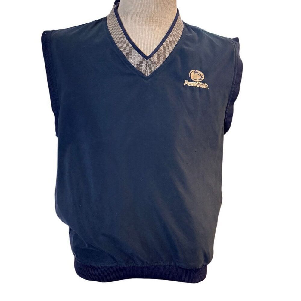 Penn State All Weather Vest by Ashworth V-Neck Navy Small